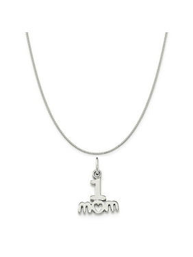Mireval Sterling Silver Star Charm on a Sterling Silver Carded Box Chain Necklace 18 Mireval Sterling Silver Star Charm on a Sterling Silver Carded Box Chain Necklace 18